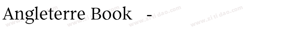 Angleterre Book生成器字体转换